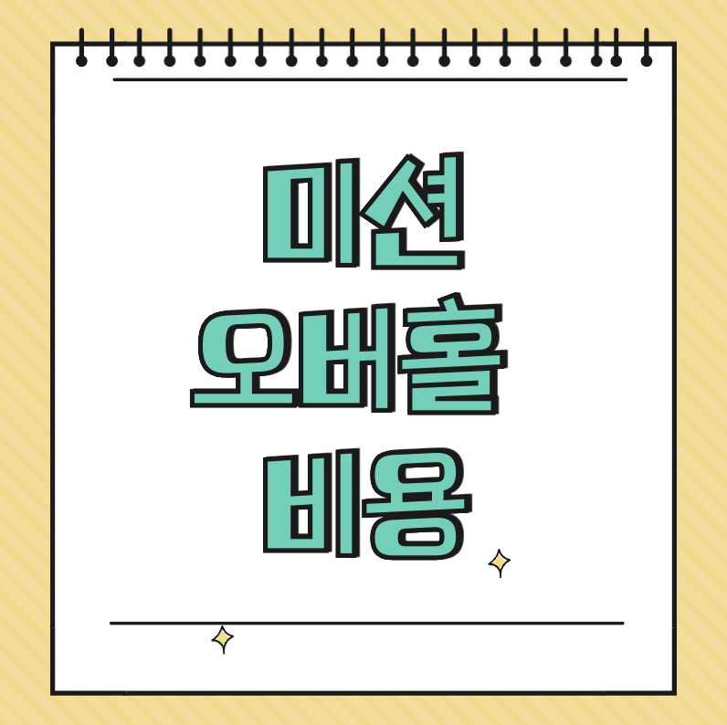 미션 오버홀 비용 썸네일